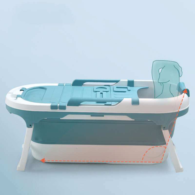 140CM 11.1KG Portable Folding Adult Bathtub Surround Lock Temperature Multifunctional Storage