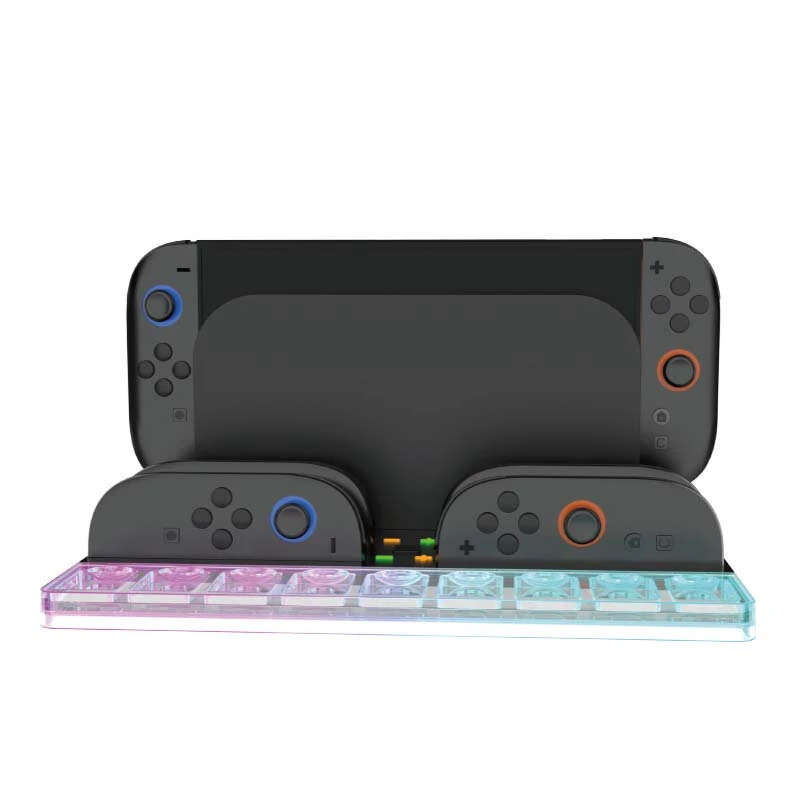 HBS-2804 for Switch2 Host and Joycon Charging Dock Built-in 4 Joy-Con Slots 9 Game Card Storage Orga