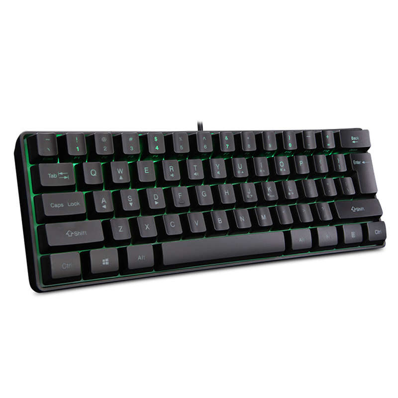 61 Keys Wired Gaming Keyboard RGB Waterproof 10 Light Effects Mechanical Feeling Membrane Keyboard f