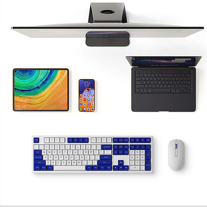 AKKO MX108 Wireless Keyboard Mouse Set BT+2.4G Dual Mode Keyboard and Mouse Combo for Laptop PC Comp
