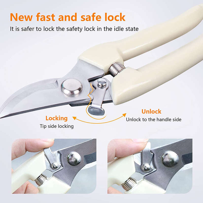 Garden Scissors for Plant Tip Pruning Shears for Cutting Flowers Trimming Plants Bonsai and Fruits P
