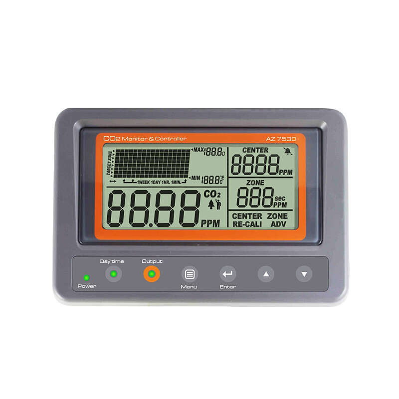 AZ7530 Carbon Dioxide CO2 IAQ Monitor Controller with Relay Function NDIR Sensor Probe for Green Hou
