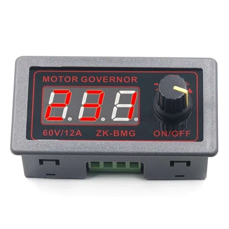 ZK-BMG PWM DC Motor Controller Adjustable Speed DC 9-60V 12V 24V 48V 12A Digital Display Encoder Dut