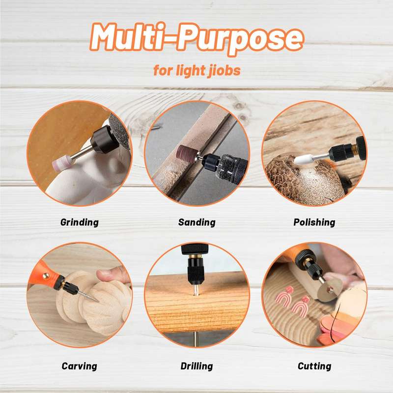 Mini Cordless Rotary Tool 5-Speed USB Charging Rotary Tool Kit with 55 Accessories Multi-Purpose 3.7