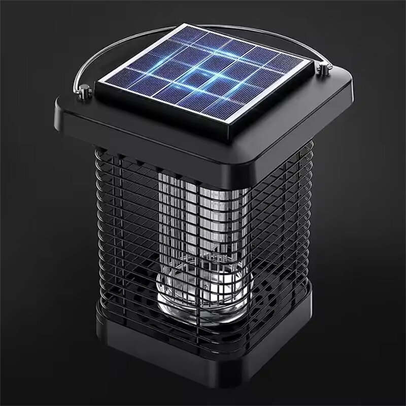 Solar Powered Bug Zapper EM02 Portable Outdoor Mosquito Killer Lamp High Voltage Electric Insect Rep