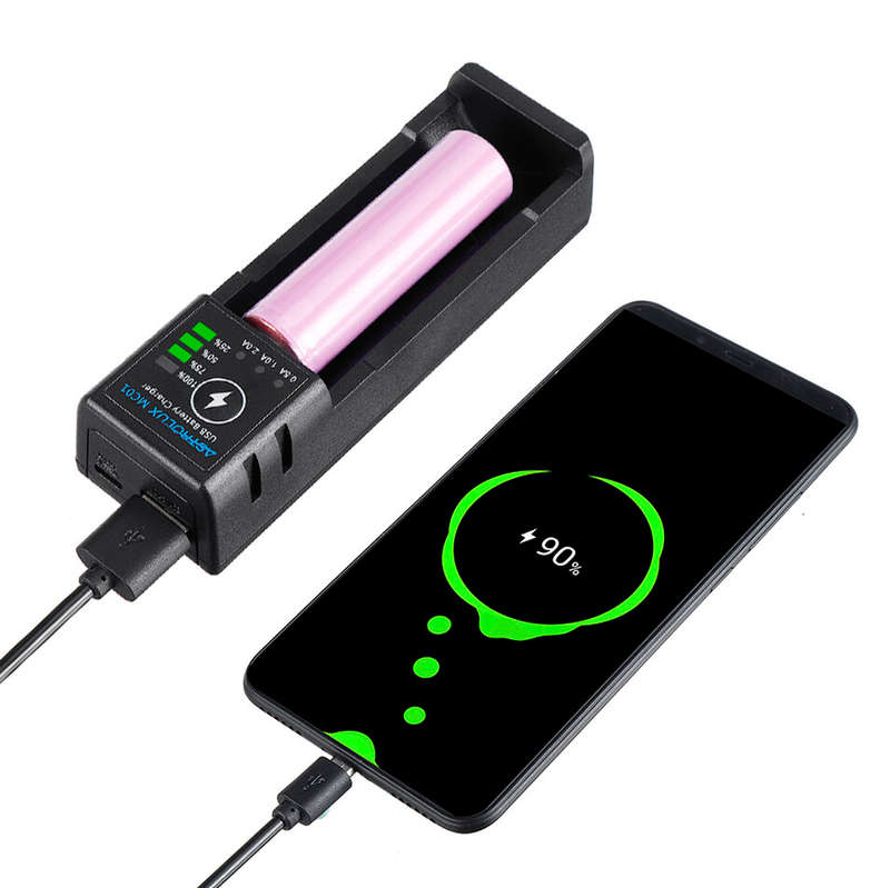 Astrolux MC01 2 in1 USB Charging Mini Battery Charger Portable Mobile Phone Power Bank Current Optio