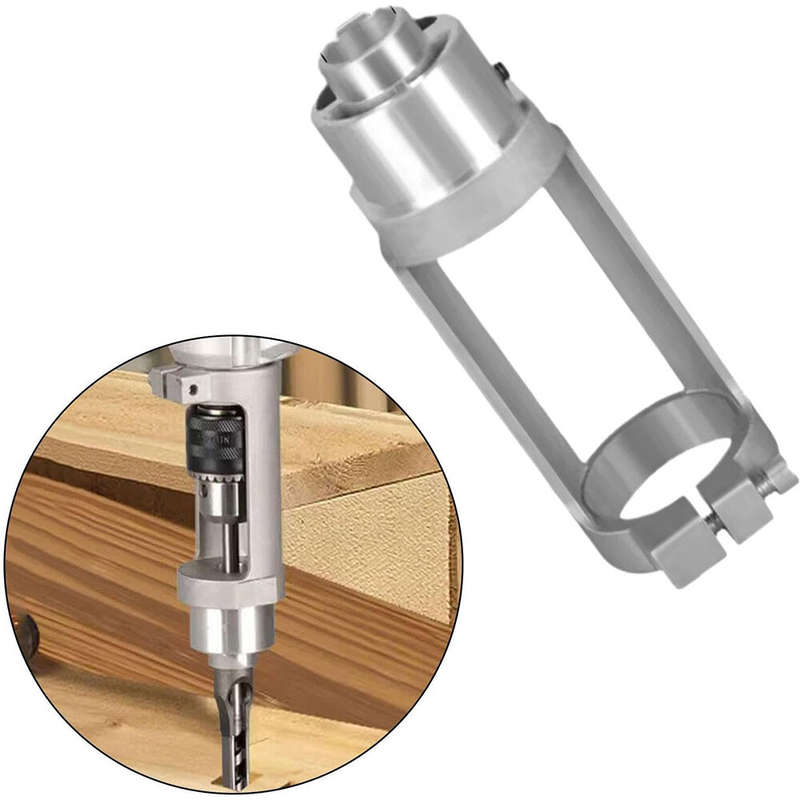 Cast Aluminum Square Hole Drill Bit Adapter for Hand Electric Drills Easy Installation Durable Woodw