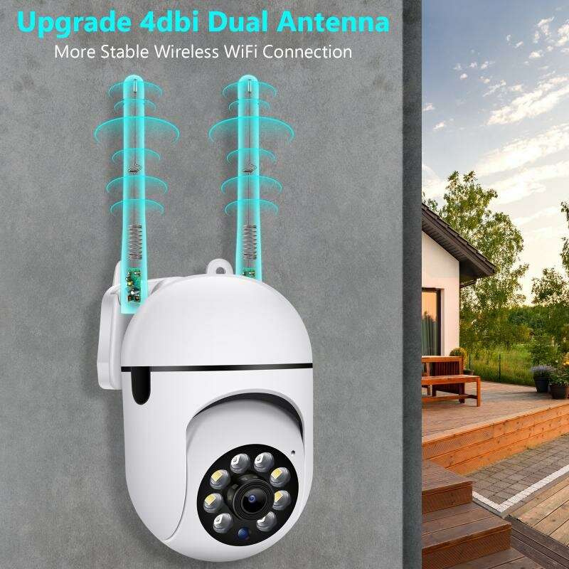 5G Dual Band Wireless WiFi Surveillance Camera Night Vision Motion Detection 2-way Audio APP Remote