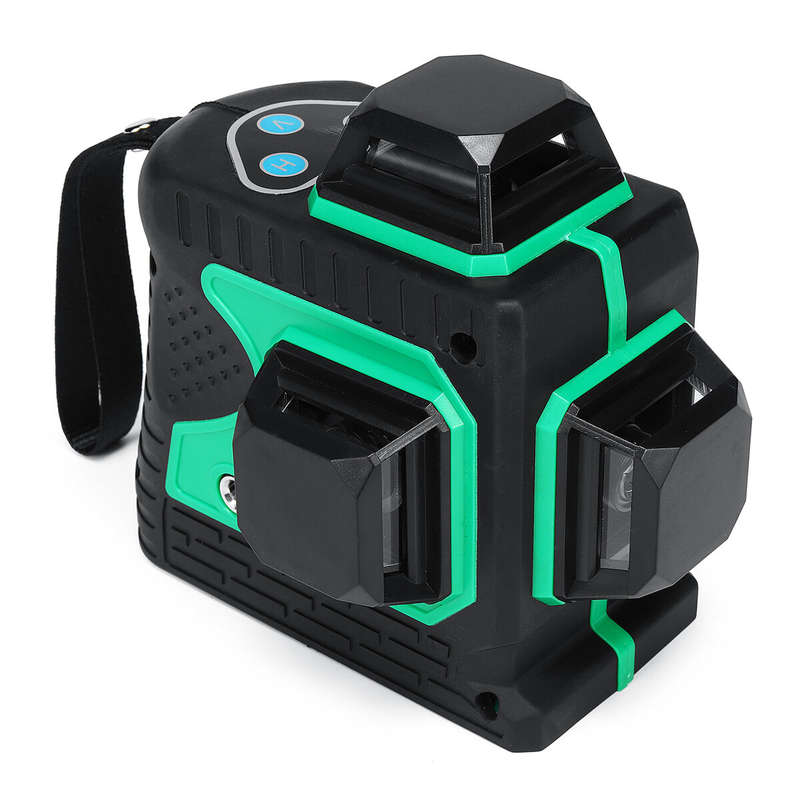 MUSTOOL 3D Green Auto Laser Level 12 Lines 360 Horizontal & Vertical Cross Build Tool Measuring Tool