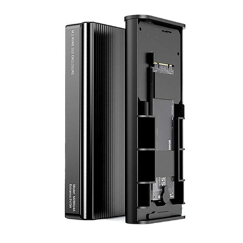 Blueendless 40Gbps USB4 M.2 NVMe SSD Enclosure with Cooling Fan Aluminum M.2 SSD Case Compatible wit