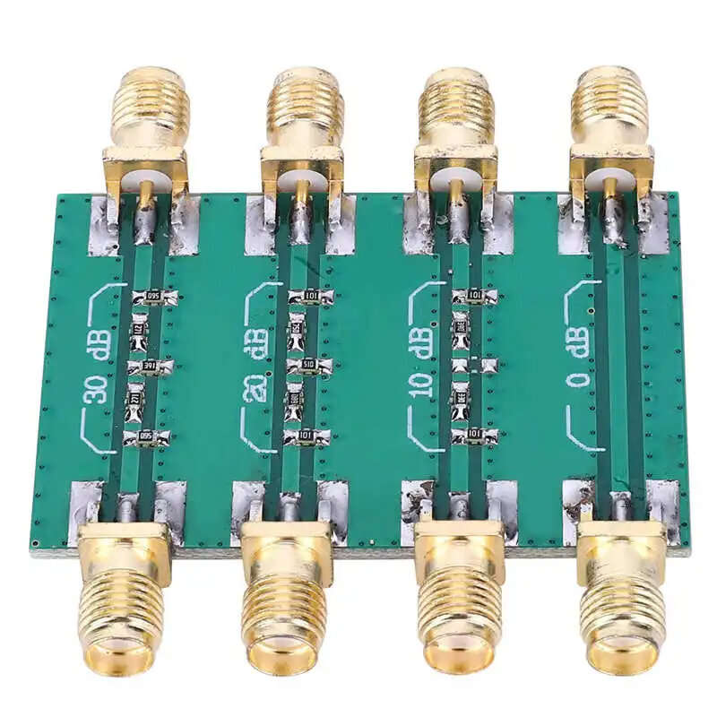 RF Fixed Attenuator SMA Double Female Head Radio Frequency Fixed Attenuator Module Board DC-4.0GHz