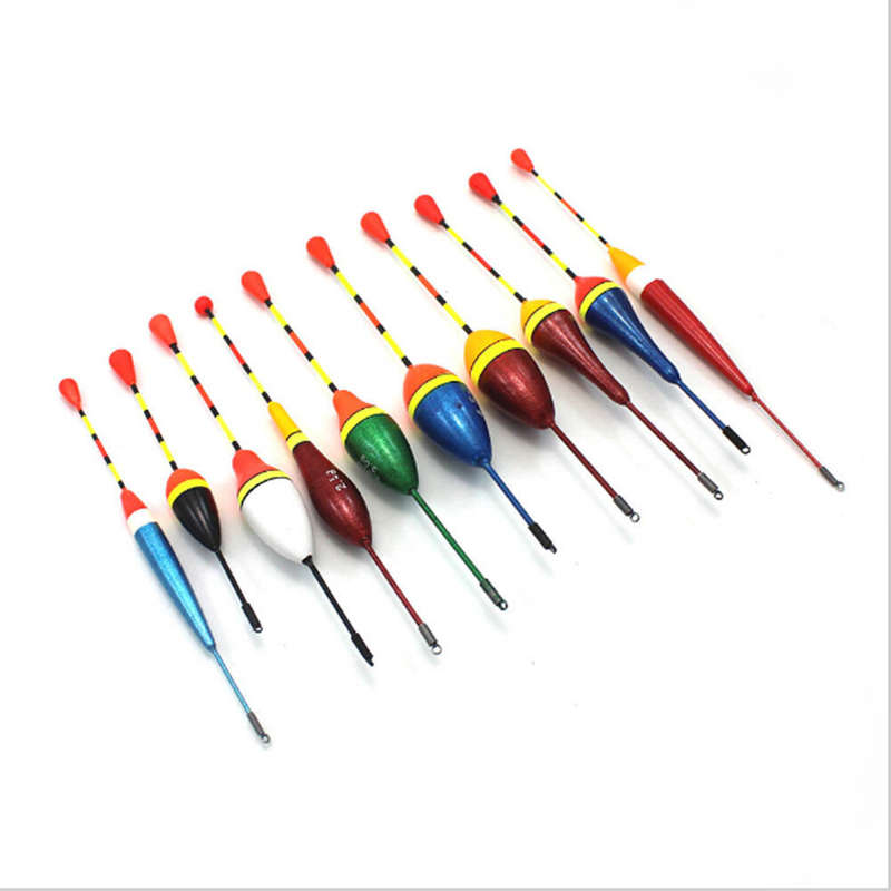 10Pcs Fishing Floats Set Vertical Buoy Sea Fishing Floats Assorted Size Fishing Accessories for Most