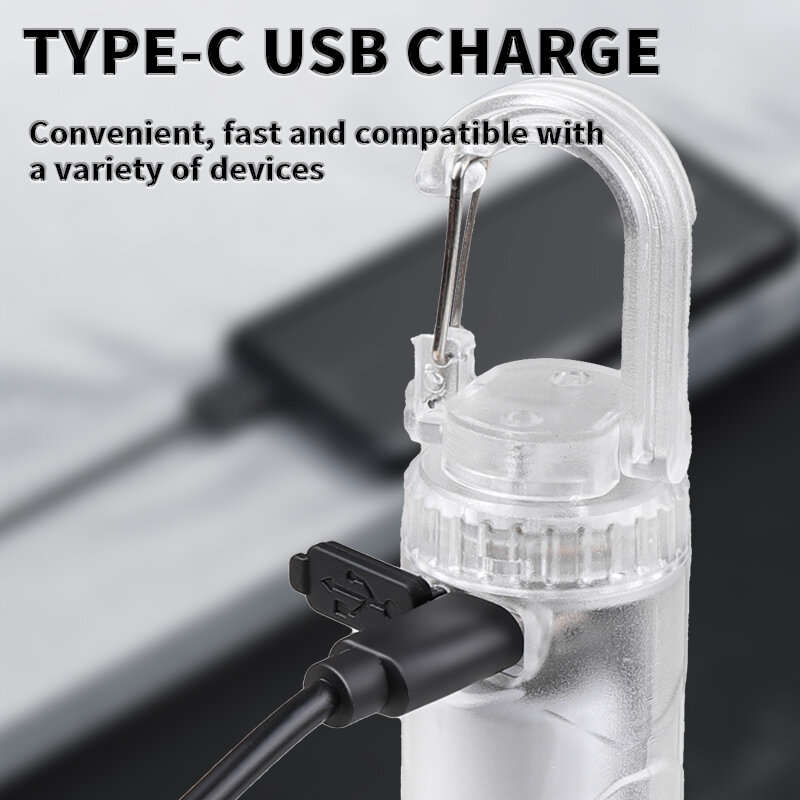LED Mini Flashlight Type-C USB Rechargeable 1500mAh IPX4 Waterproof (S30B LED)