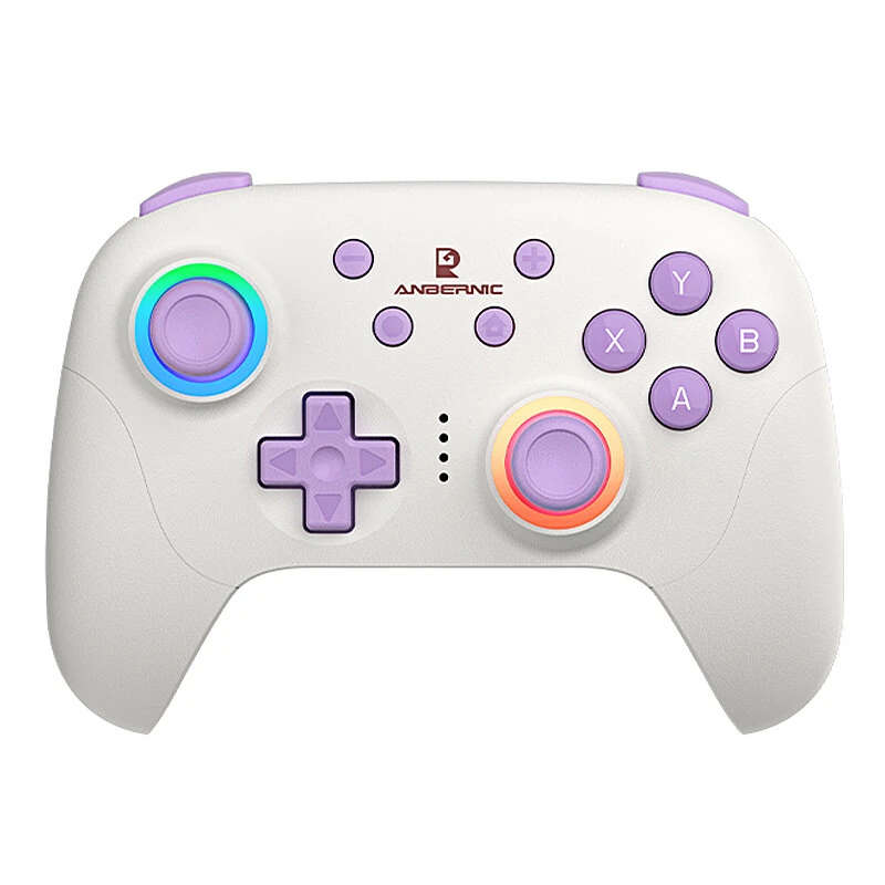 ANBERNIC RG P01 Tri-mode Wireless Game Controller Six-axis Hall Joystick and Trigger Gamepad RGB Lig
