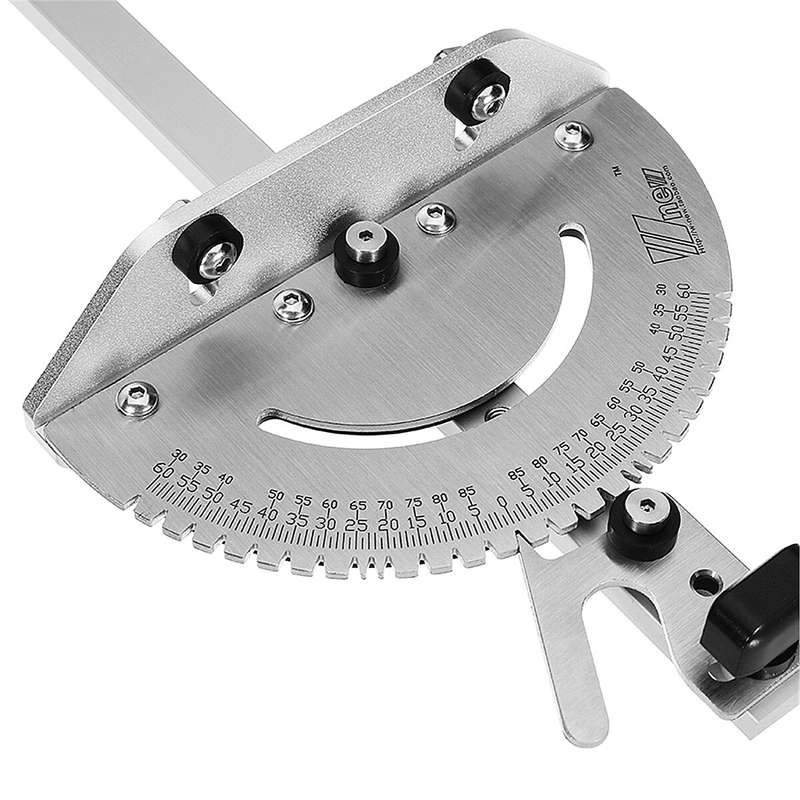 Drillpro 0-90 Degree 450mm Angle Miter Gauge Sawing Assembly Ruler Woodworking Tool for Table Saw Ro