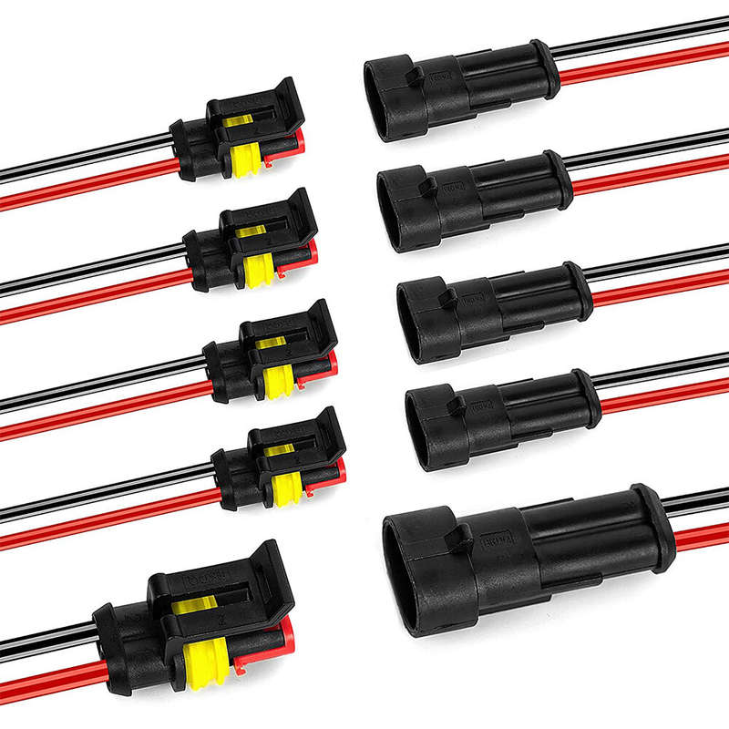 240Pcs 20 Kits 2 Pin Connector Automotive Electrical Connectors Quick Connect 2 Pin Wire Connectors