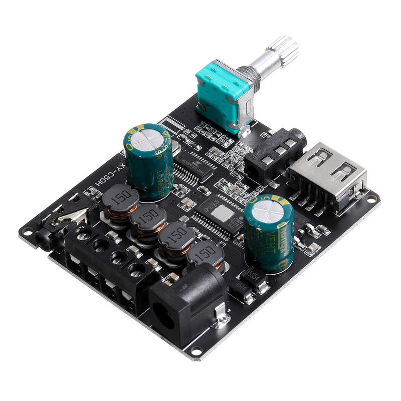 C50H TPA3116D2 2x50W AUX + bluetooth 5.0 HIFI Digital Power Stereo Amplifier Board AMP Amplificador