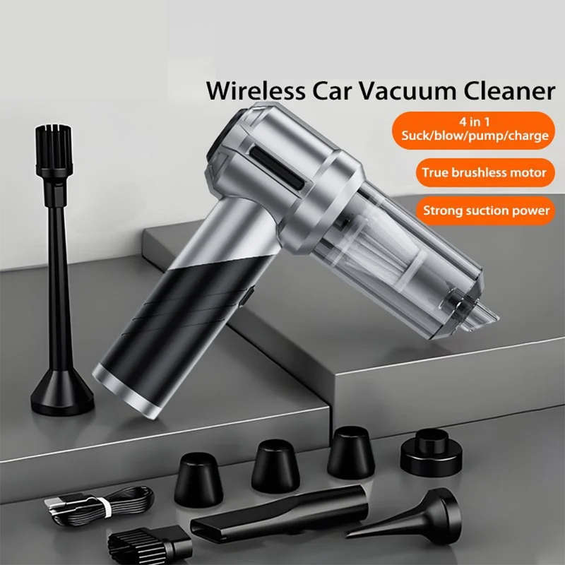 Wireless Portable 12000PA 7.4V Two-Speed Adjustment Brushless Foldable Vehicle Multifunctional 4-in-