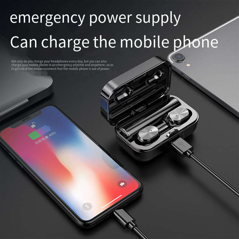 T16B TWS bluetooth 5.2 Earphone HiFi Surround Stereo 1200mAh Battery Waterproof LED Digital Display