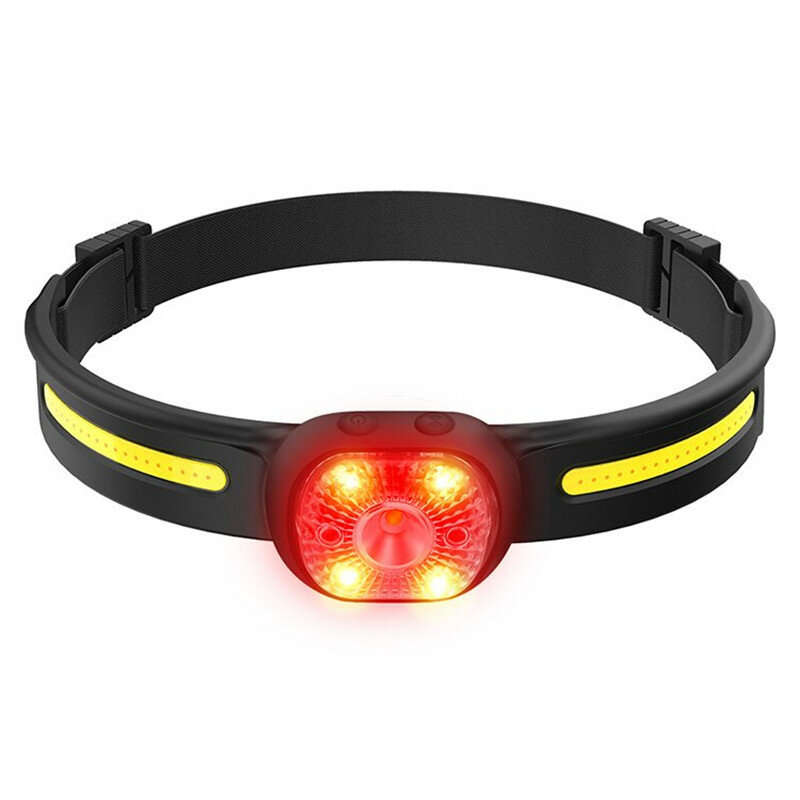 600 Lumens XPG+COB LED Headlamps USB Rechargeable Headlight With Safety Light Waterproof Portable He