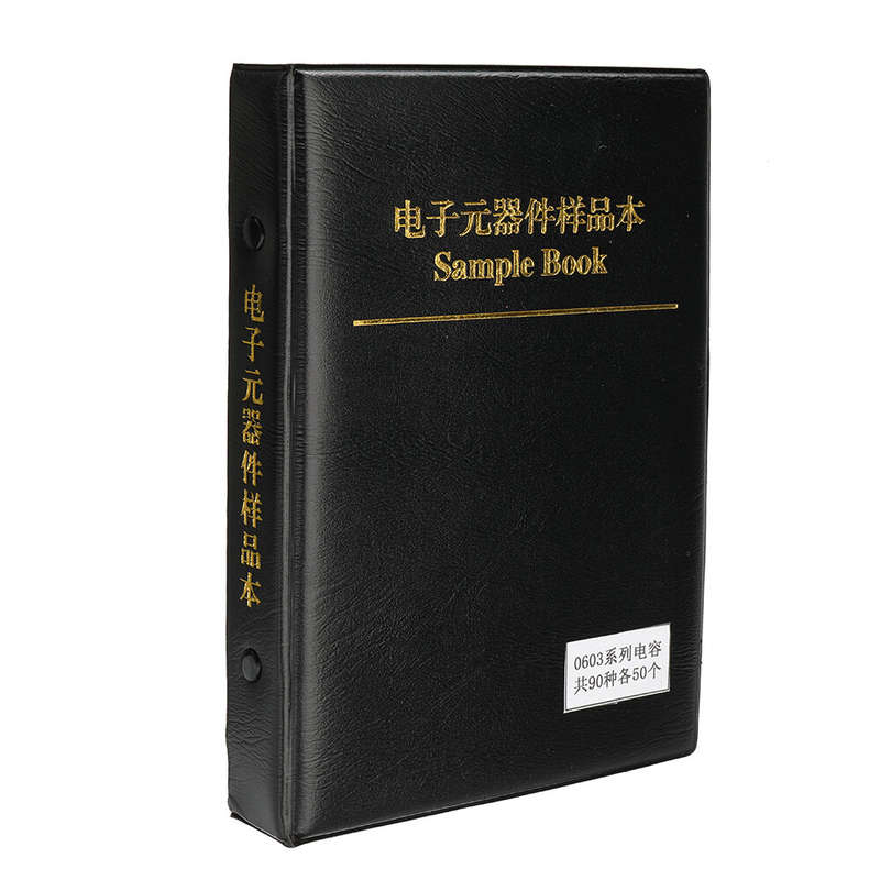 Aemedy 4500pcs 0603 SMD Capacitor Sample Book 90values Each 50pcs 0.5PF~2.2UF Capacitor Assortment K