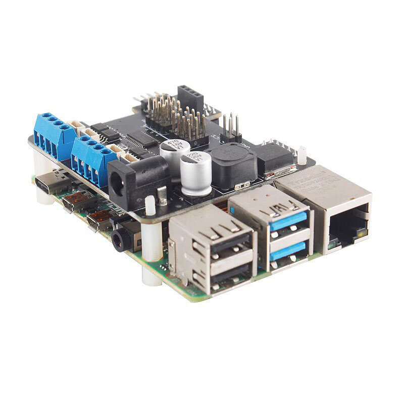 Raspberry Pi Robot Expansion Board Stepper Motor Hat 4-Way Motor WiFi Remote Control Supports Raspbe