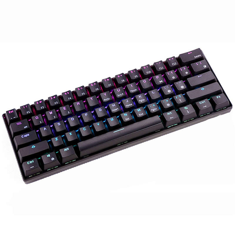 [Brown Swtich] Royal Kludge RK61 Mechanical Keyboard 61 Keys bluetooth 5.0 Wired Dual Mode RGB Gamin