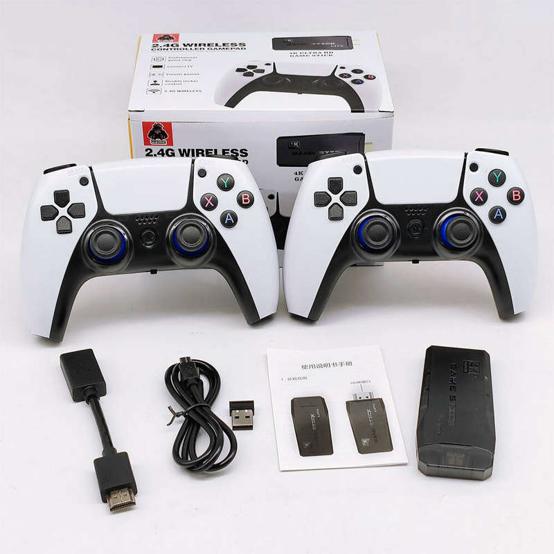 M8 Plus 4K UHD Video Game Console Built-in 32G/64G/128G Gamestick 2.4G Wireless Joystick Gamepad Con