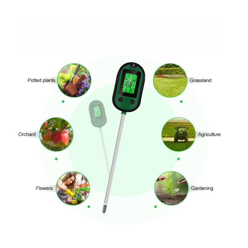 Garden 5 in 1 Soil Moisture Sensor pH Meter Metal Probe Soil Moisture Detector Acidity Temperature T