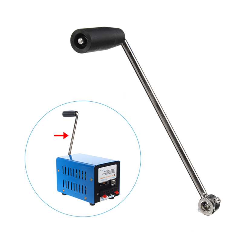 Portable Hand Crank Generator Reliable Emergency Power Supply Source Lightweight Compact For Outdoor