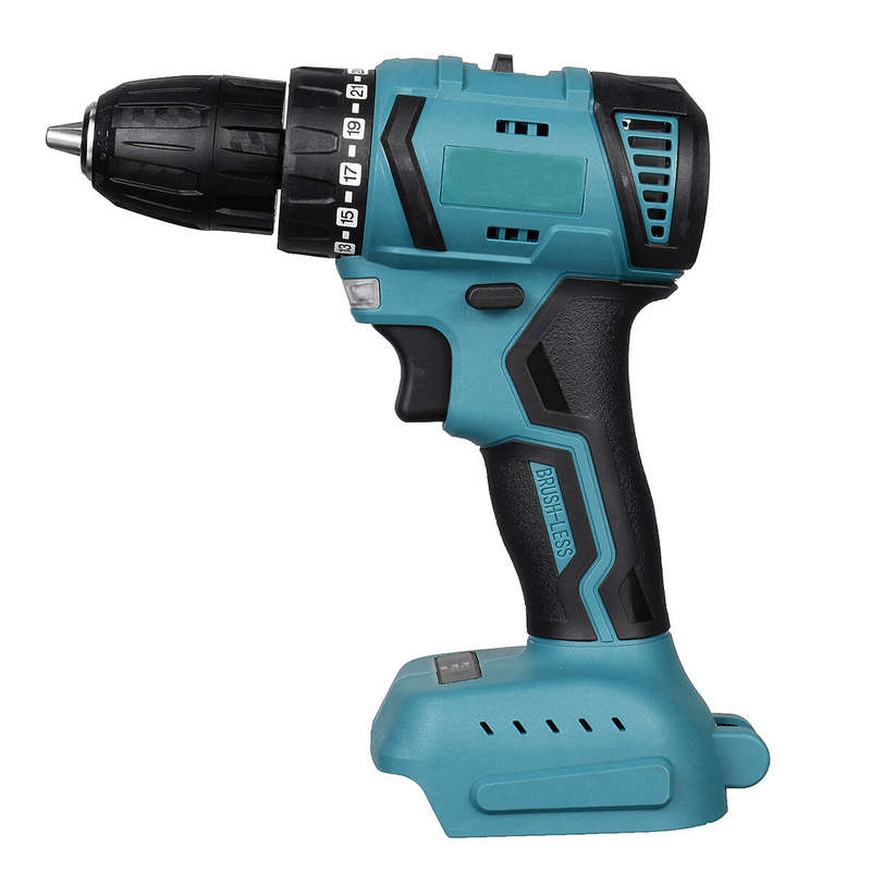 Drillpro 80N.m 2000RPM Brushless Cordless Electric Impact Drill Hammer Electric Screwdriver Variable