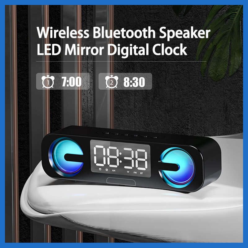S07 5W bluetooth 5.0 Speaker Portable Speaker 360 Surround 4D Stereo Sound Ambient Light 1200mAh Bat