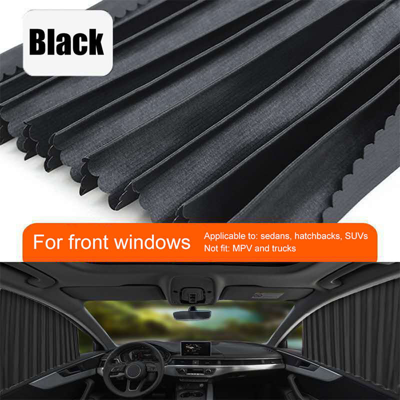 Car Sun Shade Window SunShade Drape Visor Valance Curtain Windshield Sunshade Adjustable Foldable Ca