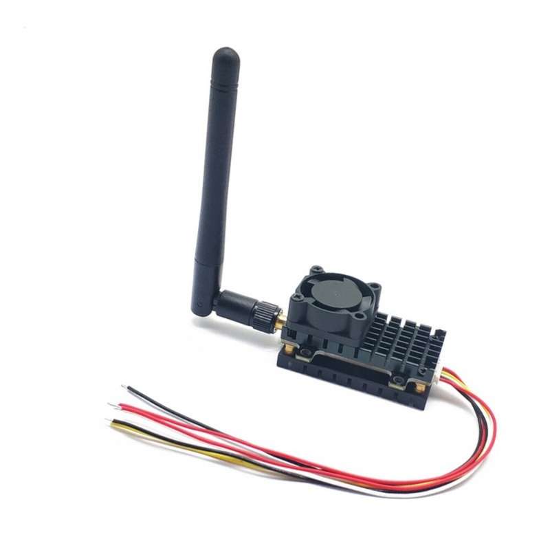 EWRF 2Km Long distance 5.8Ghz 40CH 2W 2000mW Over Range FPV Transmitter With Heat Sink fan For RC Dr