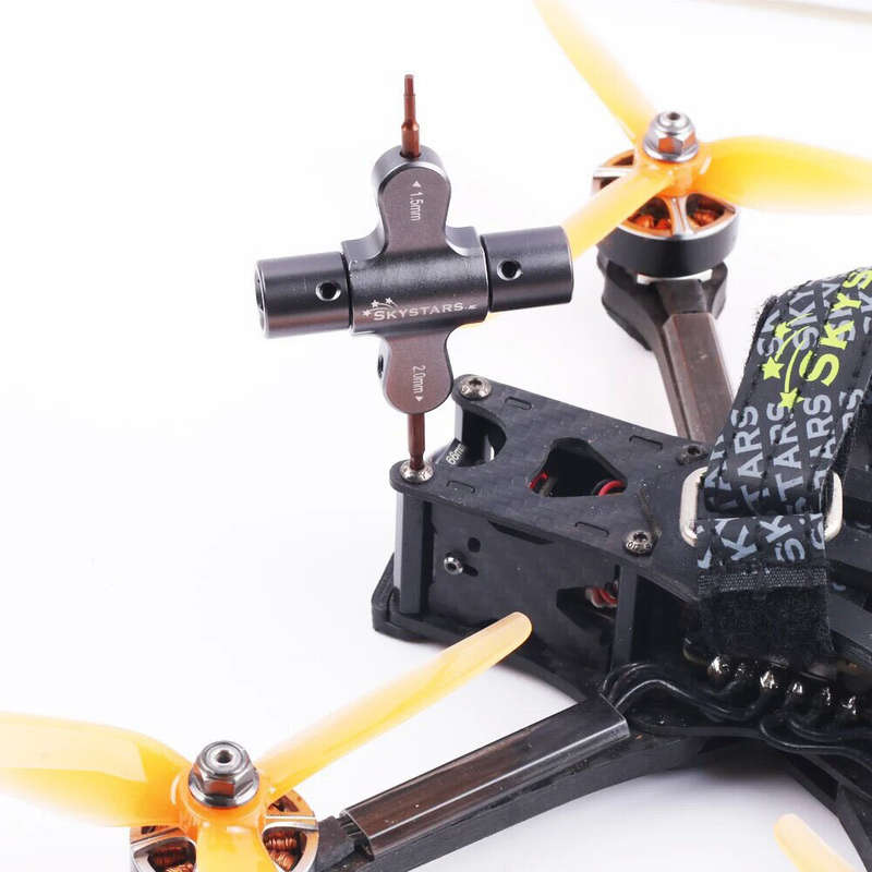 Skystars Quad M5 Wrench 1.5mm/2mm Screwdriver with Built in One Way Bearing Tool for RC Drone FPV Ra