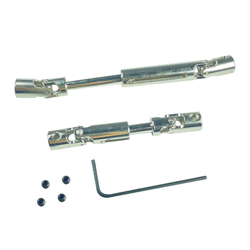 2PCS Upgraded Metal Drive Shafts 72-93mm Adjustable for LDR/C P06 1/12 RC Car Vehicles Models Spare