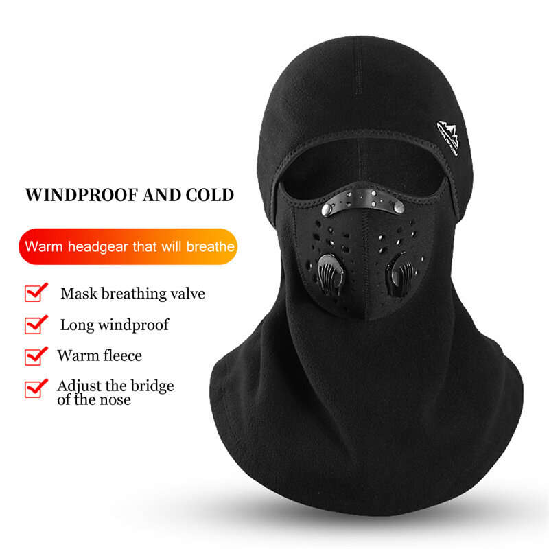 Golovejoy Winter Warm Cycling Helmet Hi-tech Breathable Fabric Soft Windproof Face Mask for Riding H