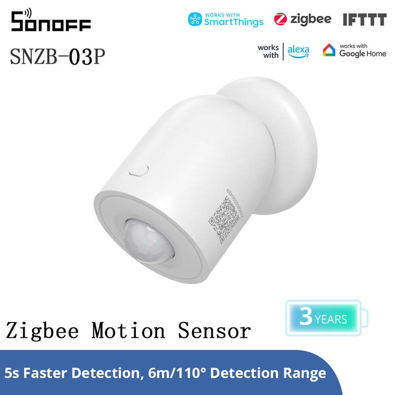 SONOFF SNZB-03P Zigbee3.0 Motion Sensor 5-Seconds Faster Detection Smart Home Security Human Body De