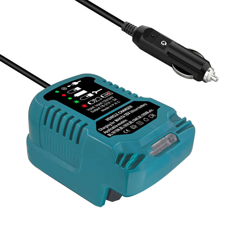 DC 12V/24V Mini Compact Car Charger for 18V LXT Batteries BL1815 BL1830 BL1860 with LED Indicator Po
