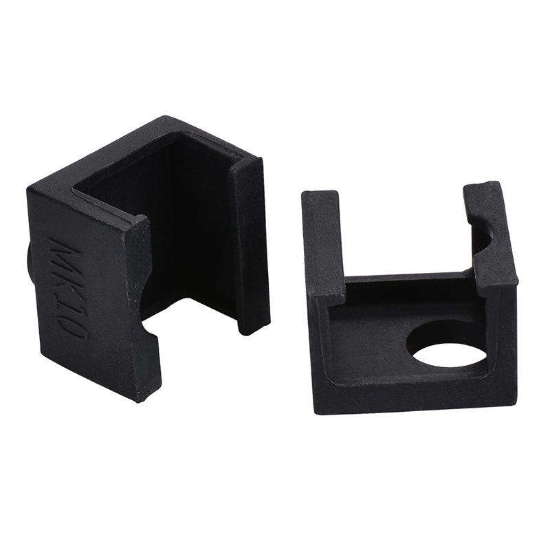 MK10 Black Silicone Protective Case for Aluminum Heating Block 3D Printer Part
