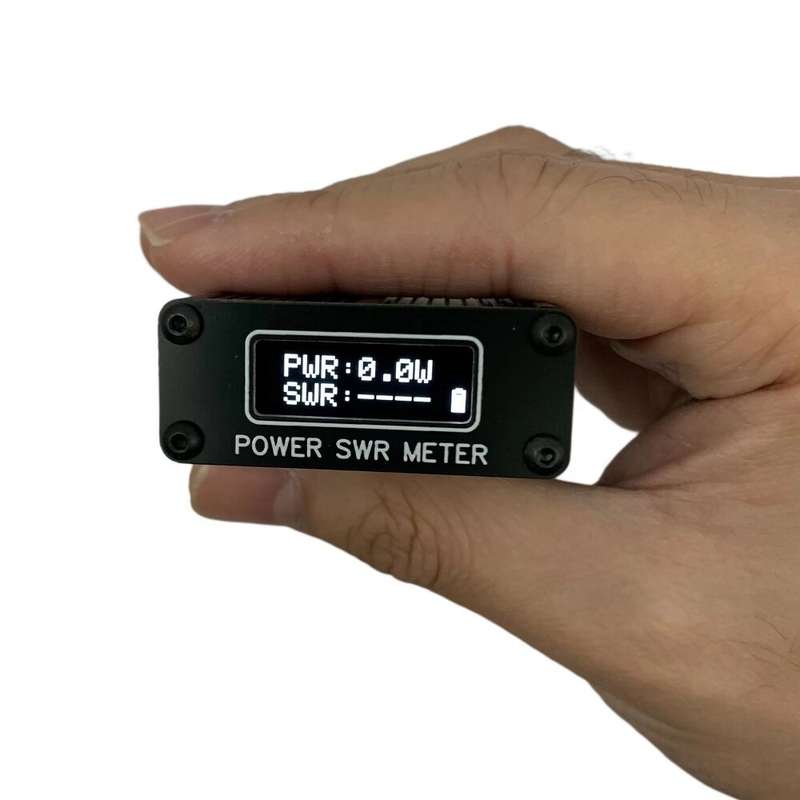 1.6MHz-30MHz 0.1W-11W QRP SWR Mini Desktop Shortwave Power Standing Wave Meter Built-in 400mAh Lithi