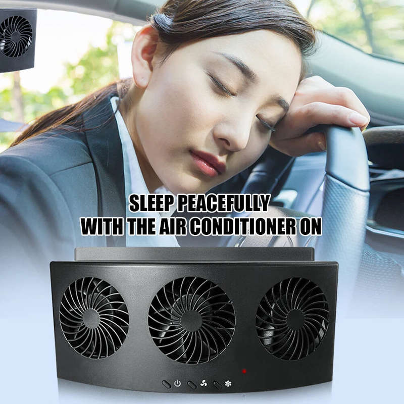 2-Speed Car Exhaust Fan 3-Head Cooling Fan Car Air Purifier Radiator Fan Window Vent Cool Ventilatio