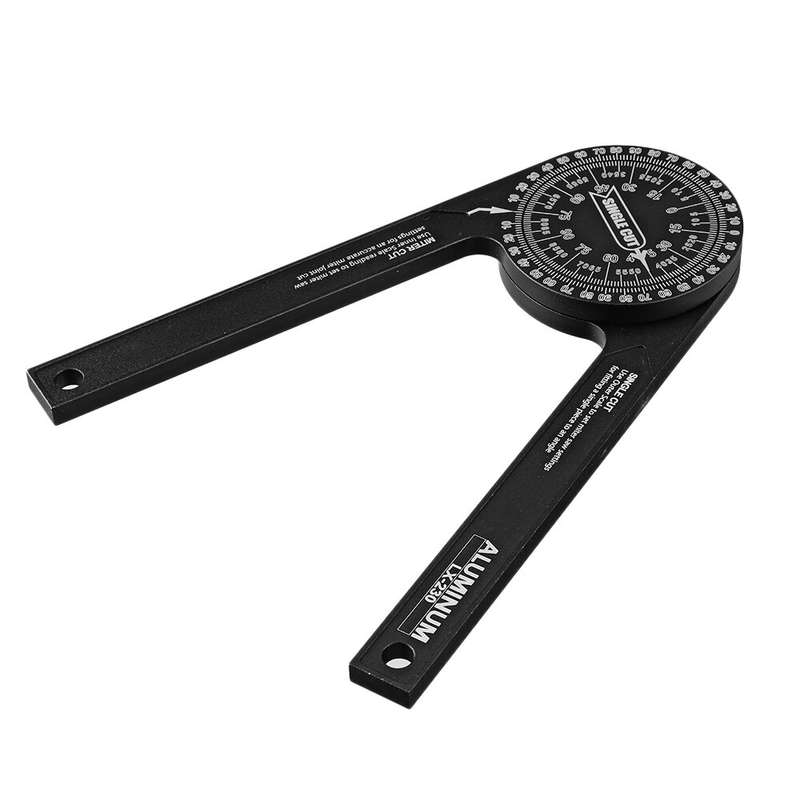 DOCTORWOOD Aluminum Protractor Angle Finder Woodworking Miter Saw Protractor