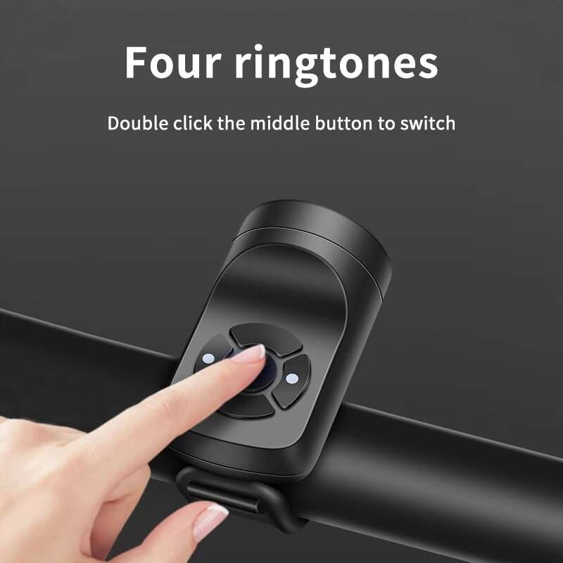 Xmund 140dB High Sound Bicycle Bell Horn 4 Sound Modes 200mAh USB Chargeable Electric Horn Mountain