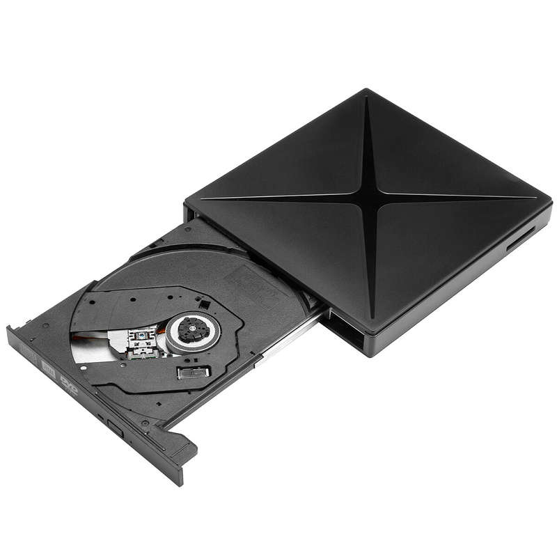 GlowGeek USB 2.0 Type-C Driverless High Speed Read Write Recorder DVD CD Burner SATA Interface for W