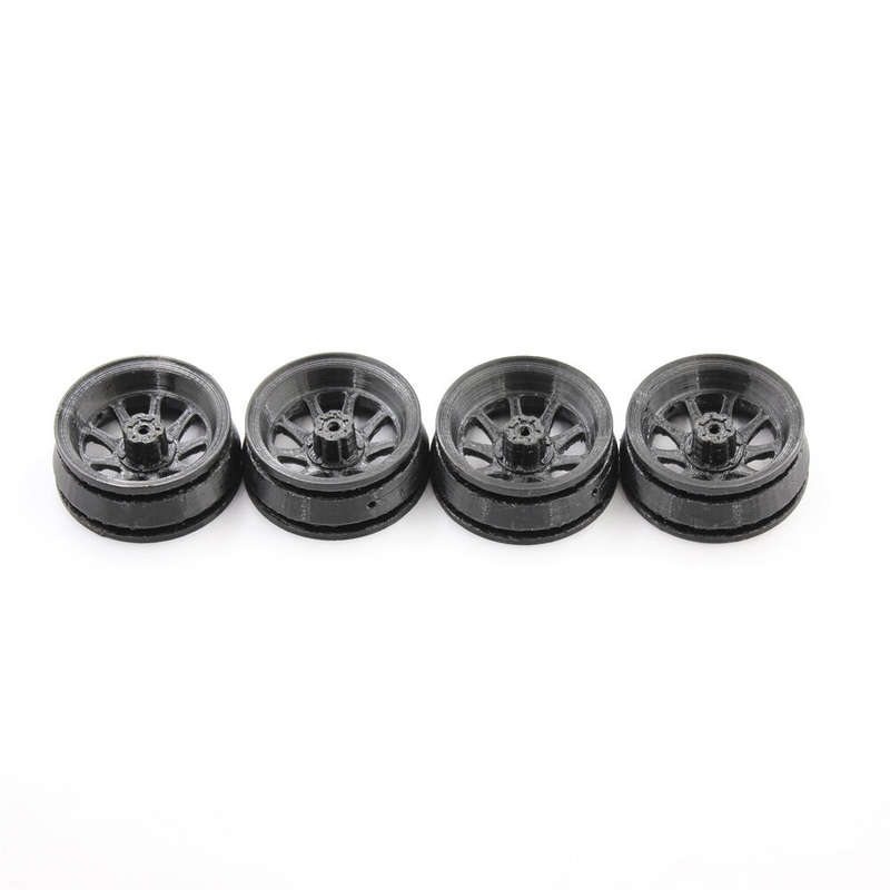 QY3D 4PCS MNRC MN82 1/12 RC Car Parts Tires Wheels Rims for TOYOTA Land Cruiser LC79 Vehicles Models