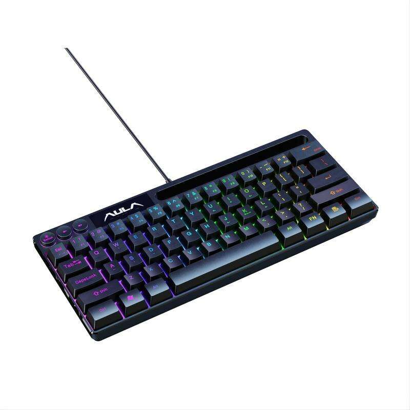 AULA F3061 61 Keys RGB Wired Membrane Gaming Keyboard USB Interface For PC/Laptop Connection Phone S
