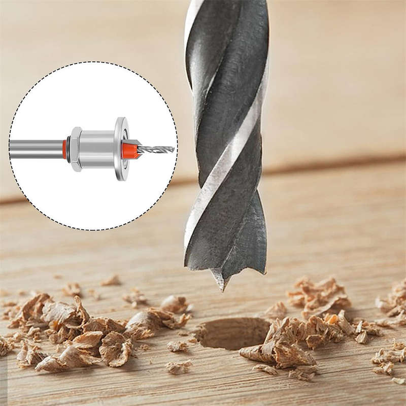 8mm Round Shank Drill Bit Set Adjustable Countersink 2.8-4mm Cone Drill Counterbore Router Drill Bit