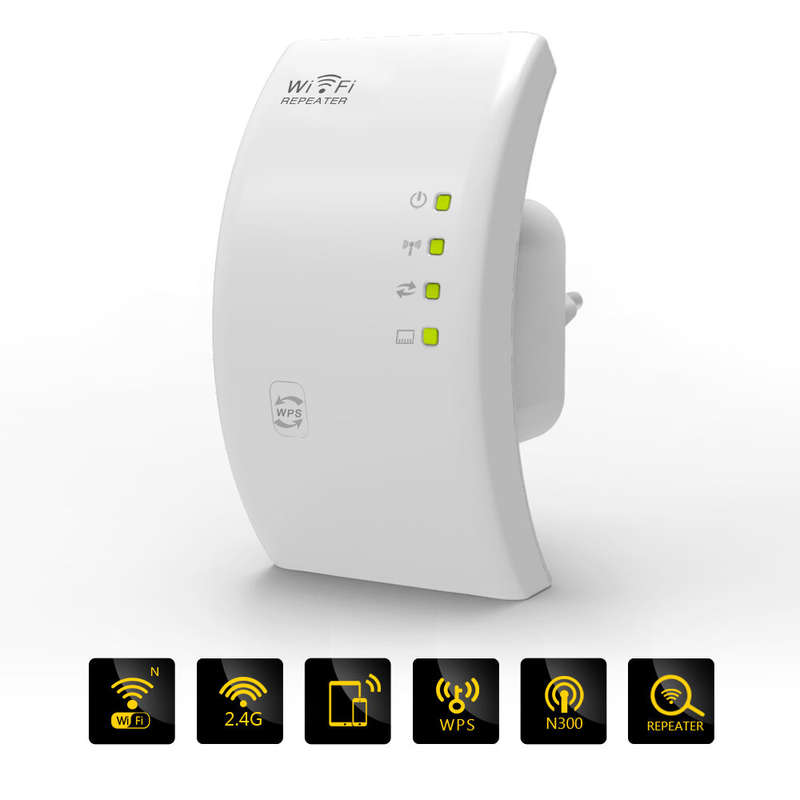 MECO 300Mbps 2.4GHz Wireless Wifi Repeater LAN Port WIFI Signal Amplifier WLAN Booster WiFi Range Ex