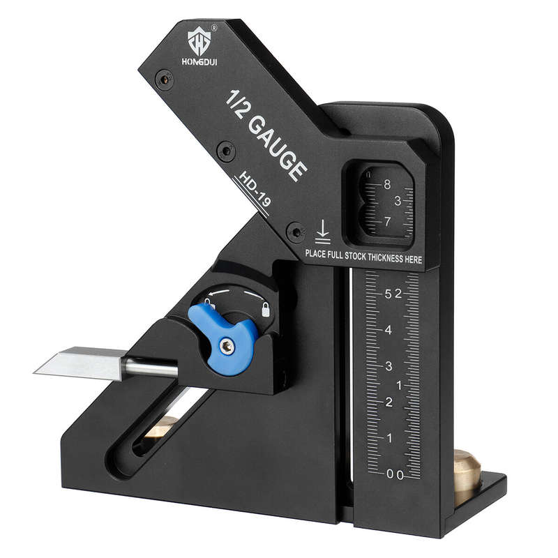HONGDUI Woodworking Easy 1/2 Gauge 1/2 Finder Marking Measuring Tool Aluminum Alloy Precision Automa